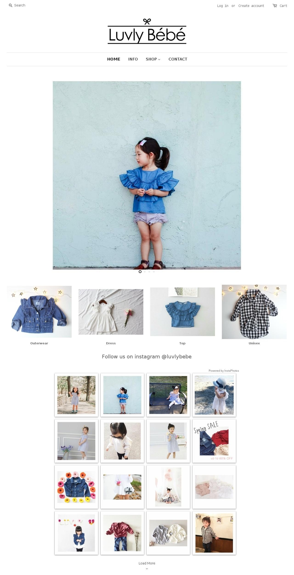 luvlybebe.com shopify website screenshot