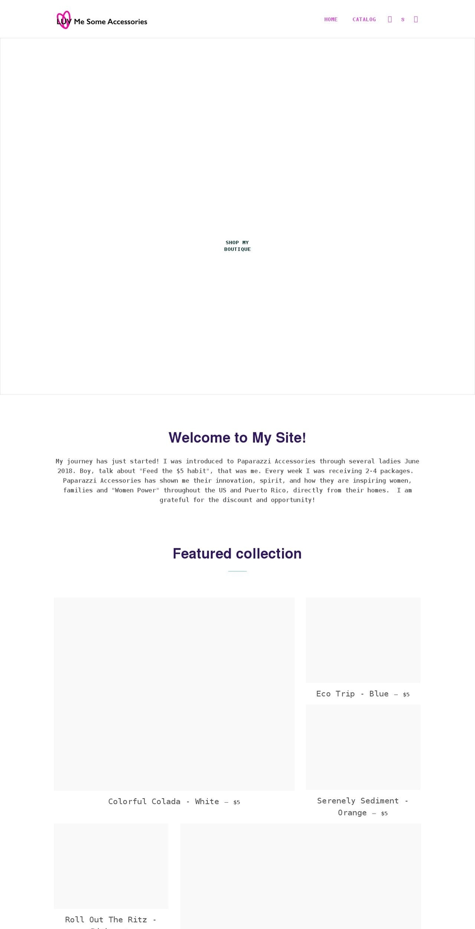 luvmesomeaccessories.com shopify website screenshot
