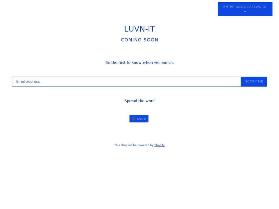 luvn-it.com — Shopify storefront screenshot