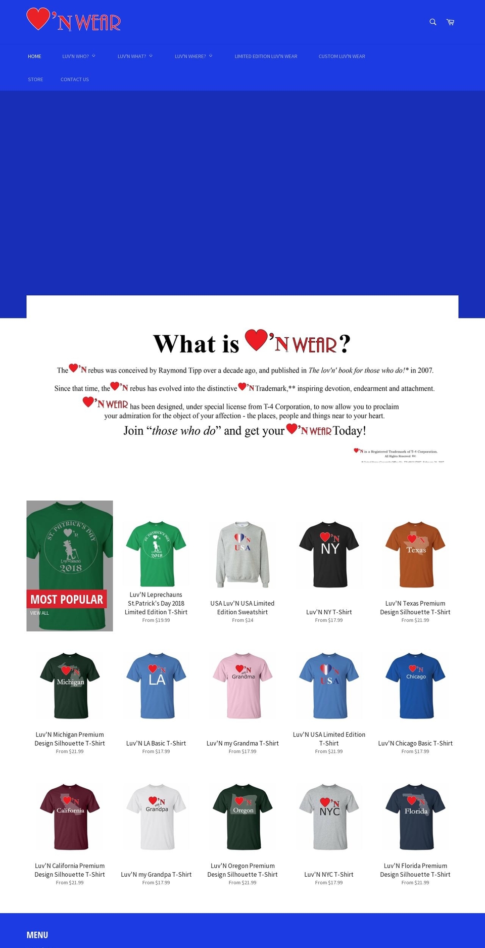 luvnwear.com — Shopify storefront screenshot