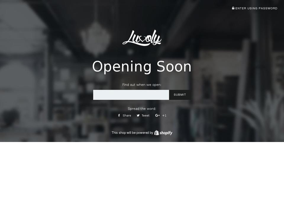luvoly.com shopify website screenshot
