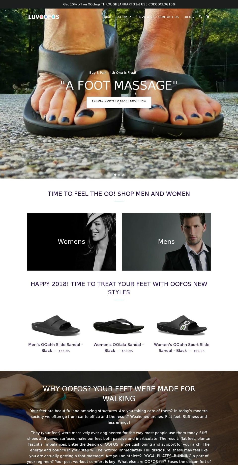 luvoofos.com — Shopify storefront screenshot