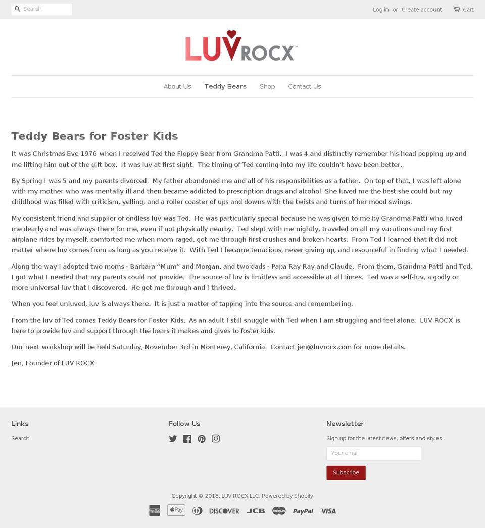 luvrocx.com — Shopify storefront screenshot
