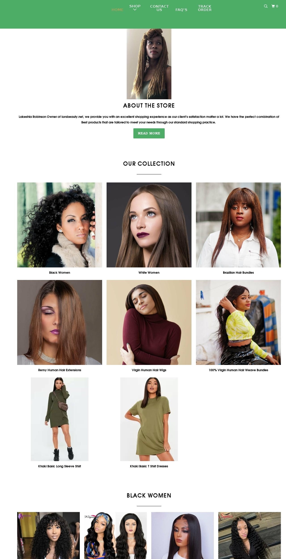 luvsbeauty.net shopify website screenshot