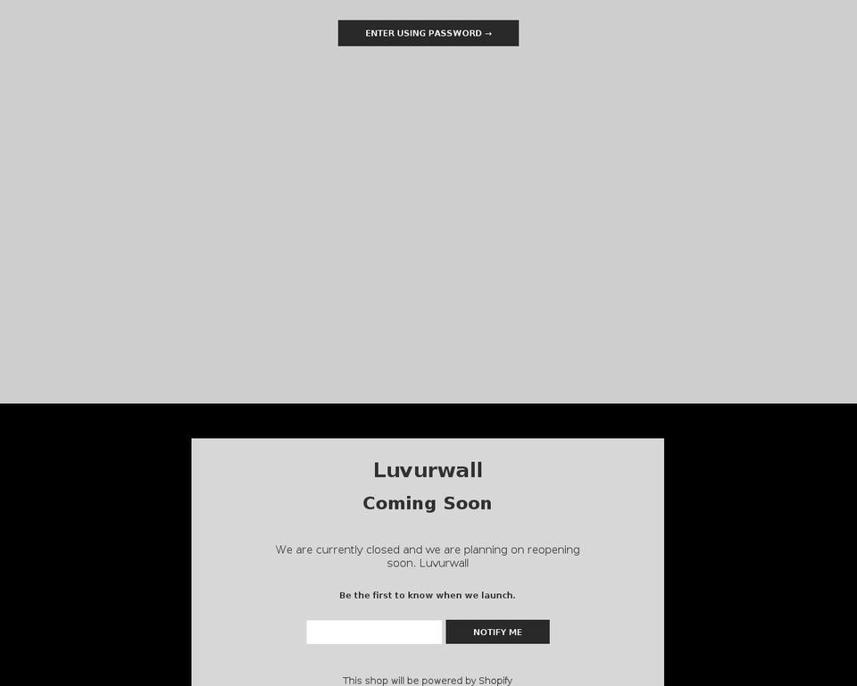 luvurwall.com — Shopify storefront screenshot