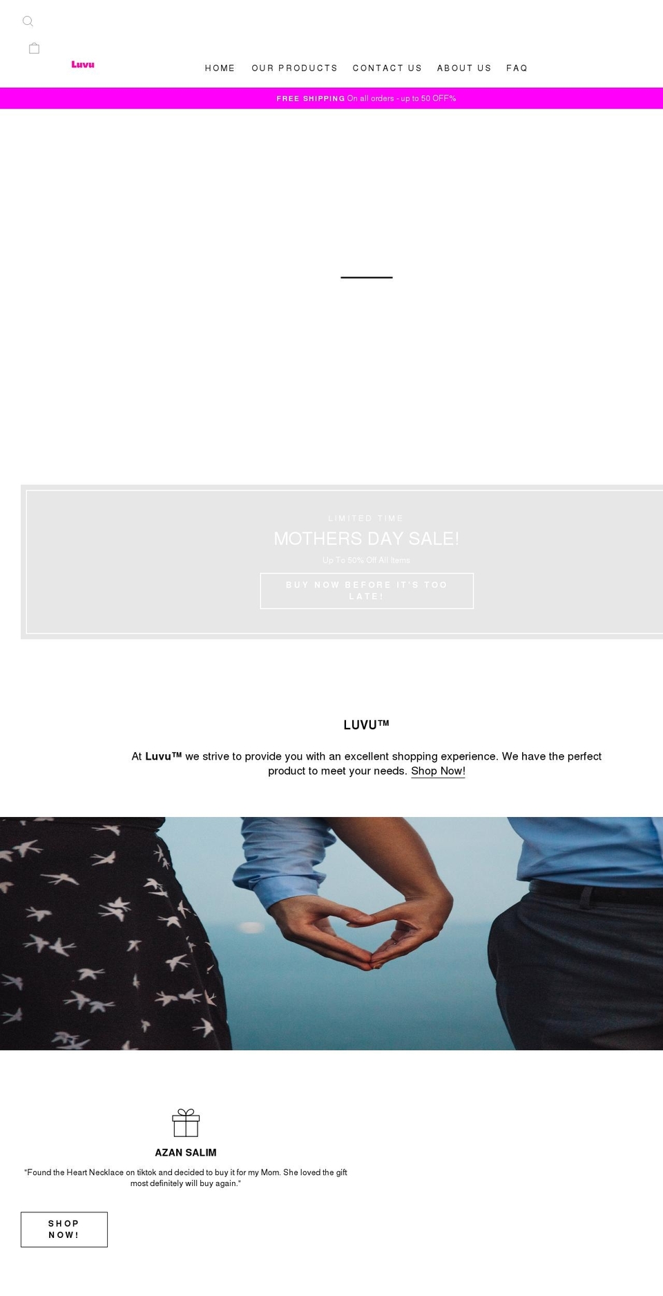 luvustore.com — Shopify storefront screenshot