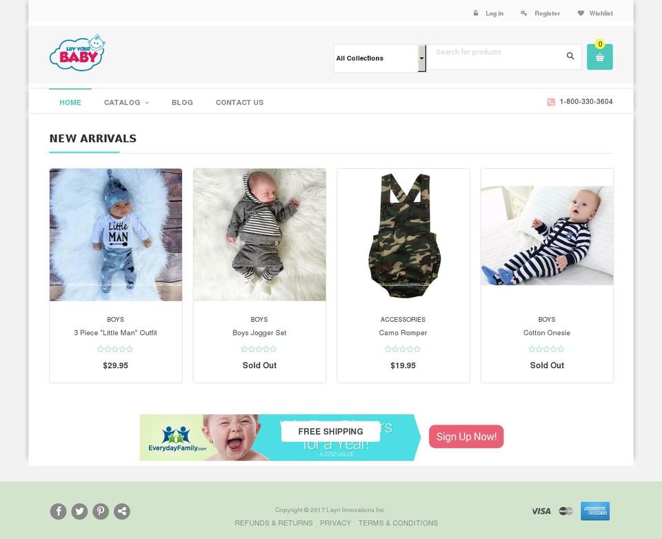 luvyourbaby.net shopify website screenshot