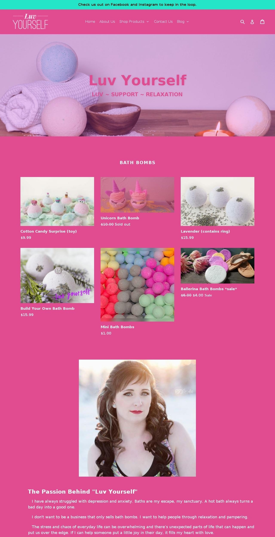 luvyourself.net shopify website screenshot