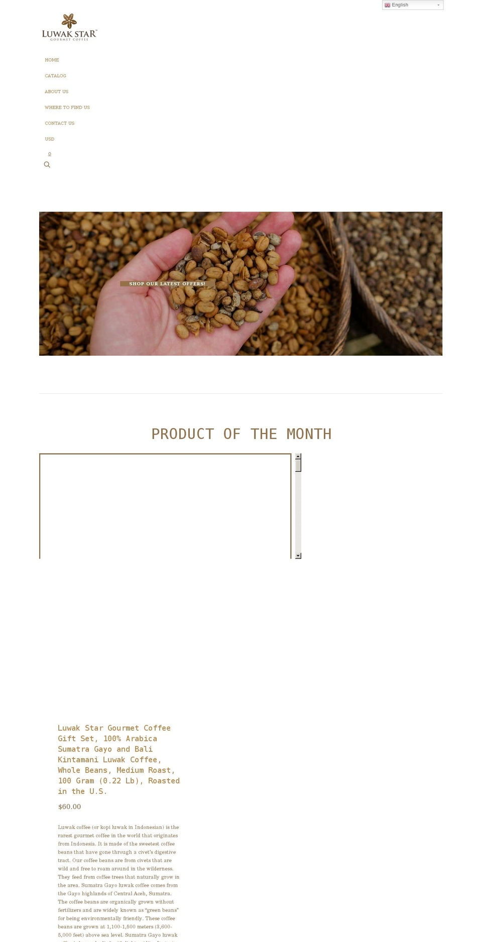 luwakstar.com shopify website screenshot