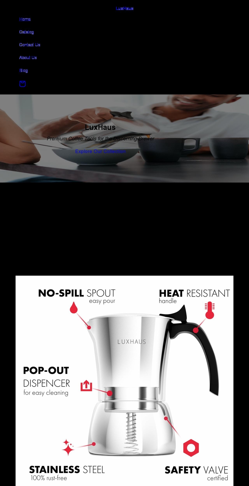 lux-haus.net shopify website screenshot