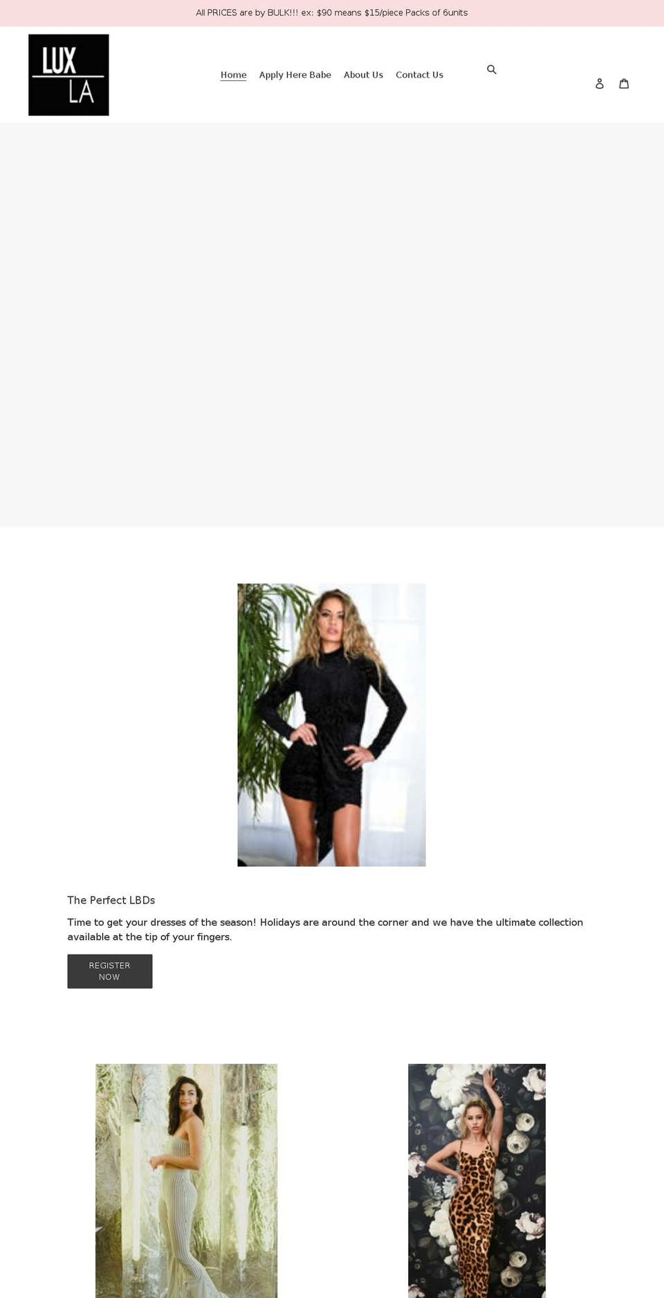 lux-la.com shopify website screenshot