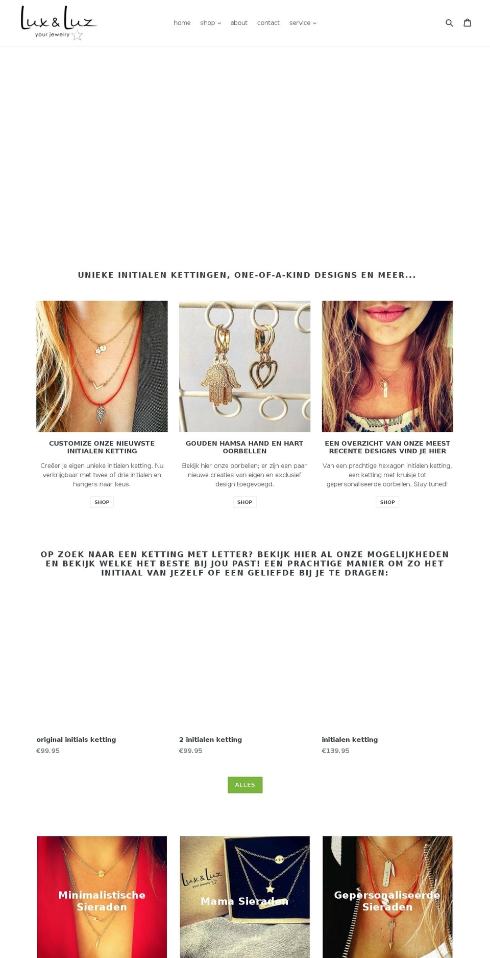 lux-luz.com — Shopify storefront screenshot