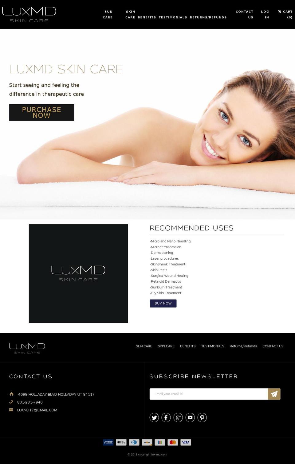 lux-md.com shopify website screenshot