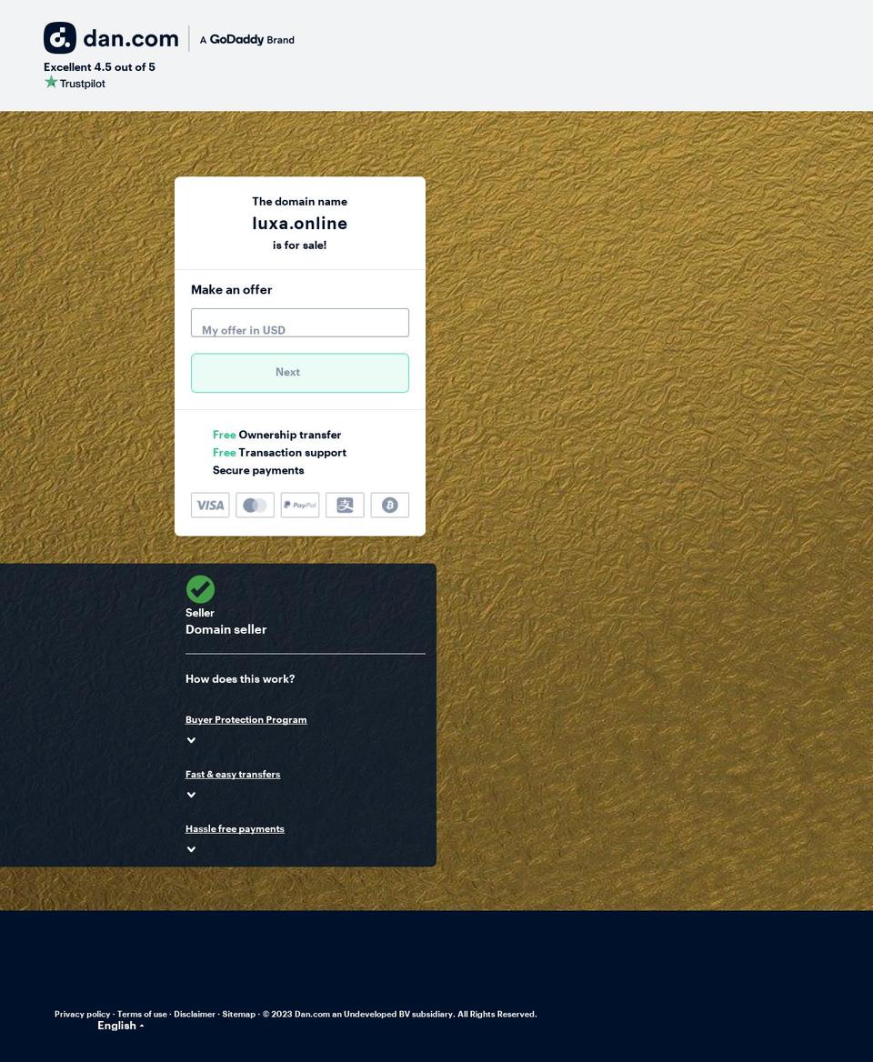 luxa.online shopify website screenshot