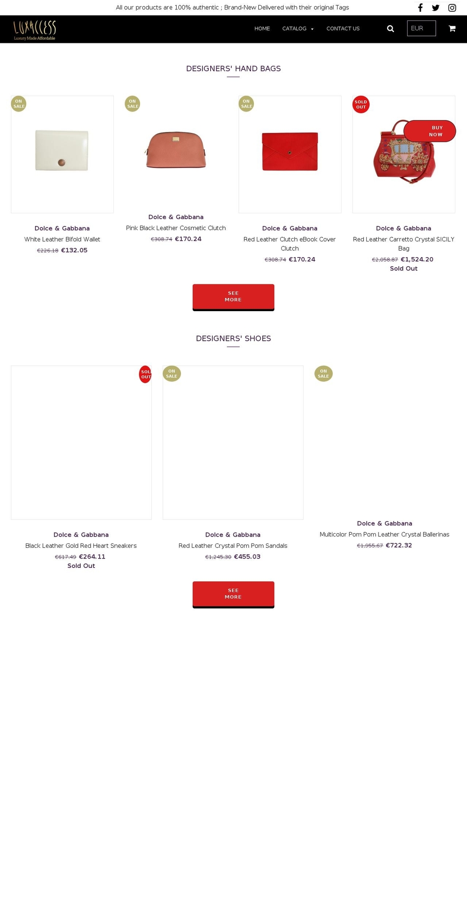 luxaccess.net shopify website screenshot