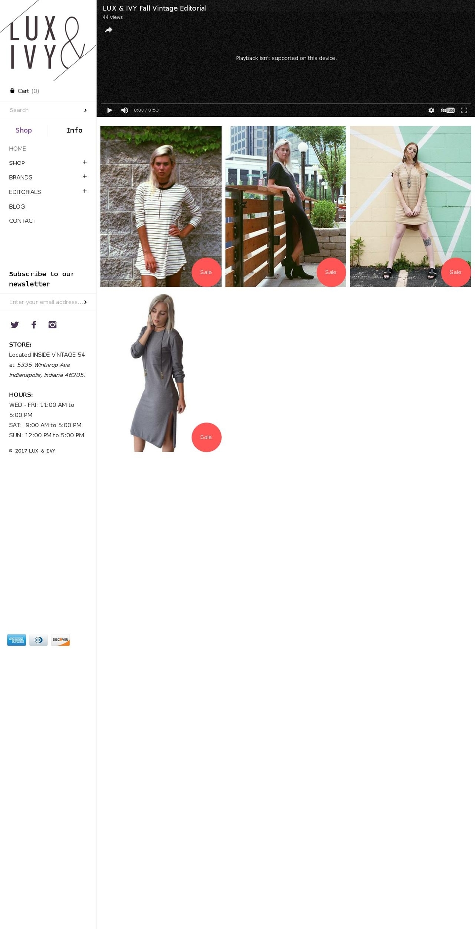 luxandivy.com shopify website screenshot