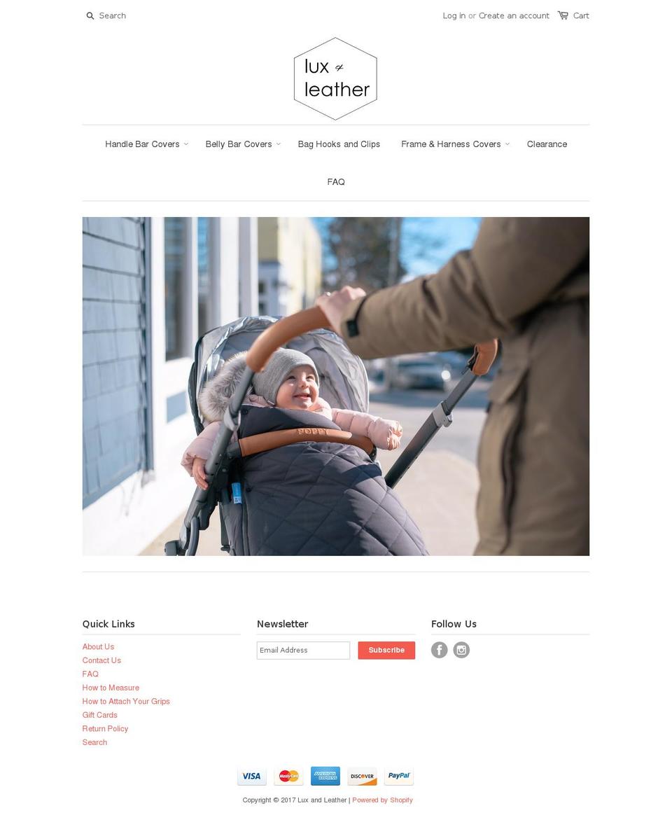 luxandleather.com shopify website screenshot