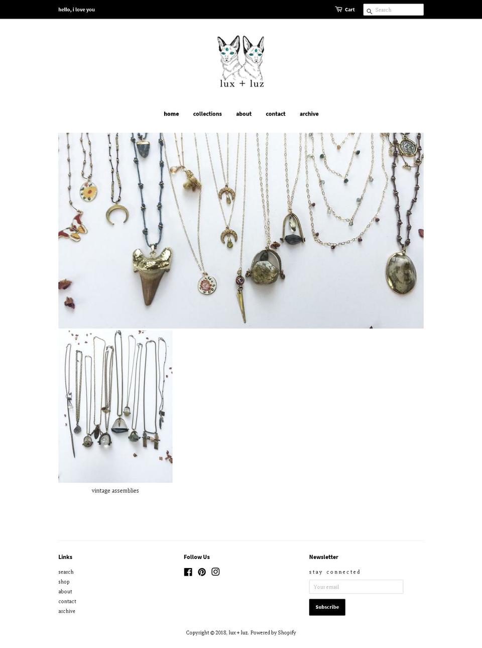 luxandluz.com shopify website screenshot