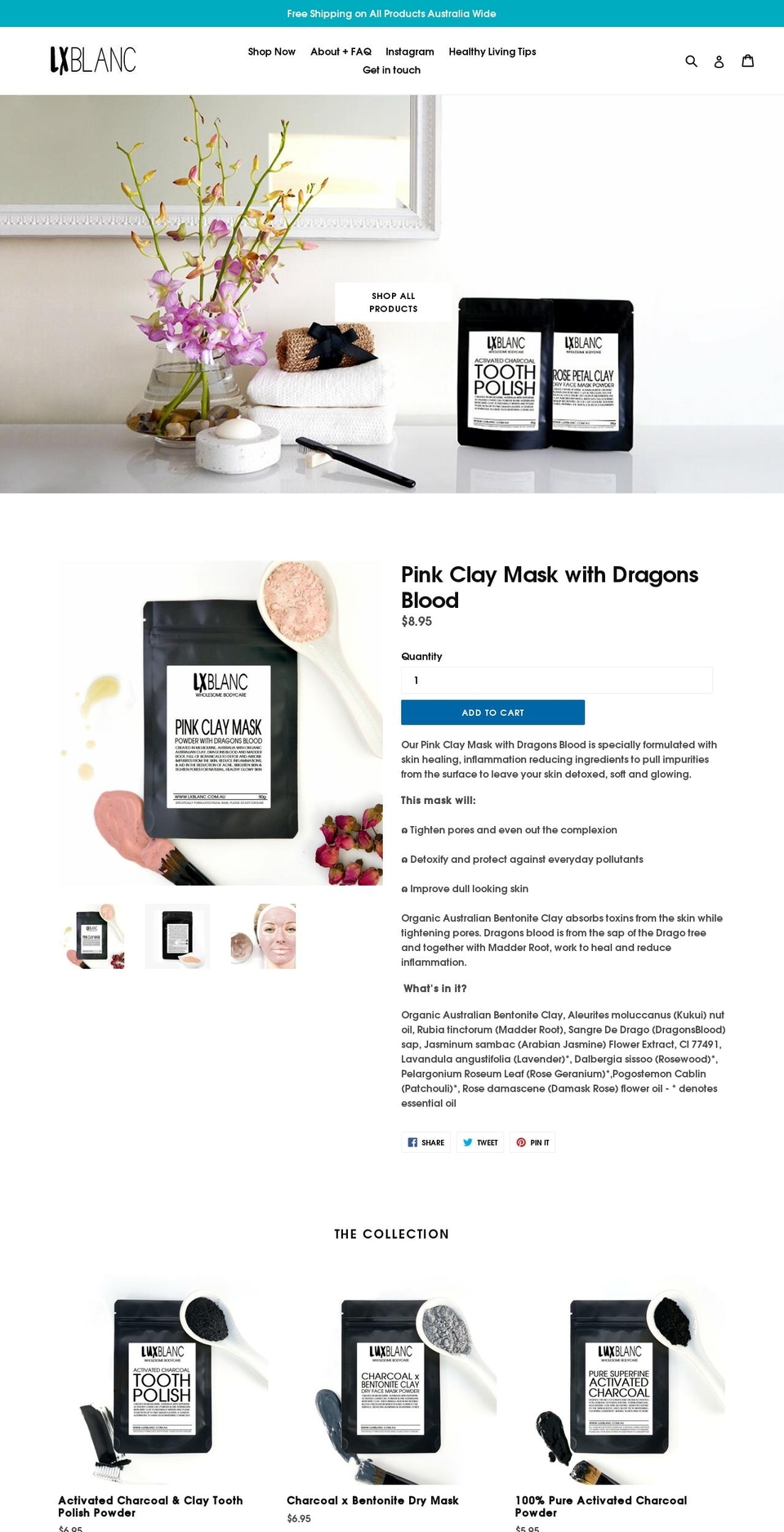 luxblanc.com — Shopify storefront screenshot