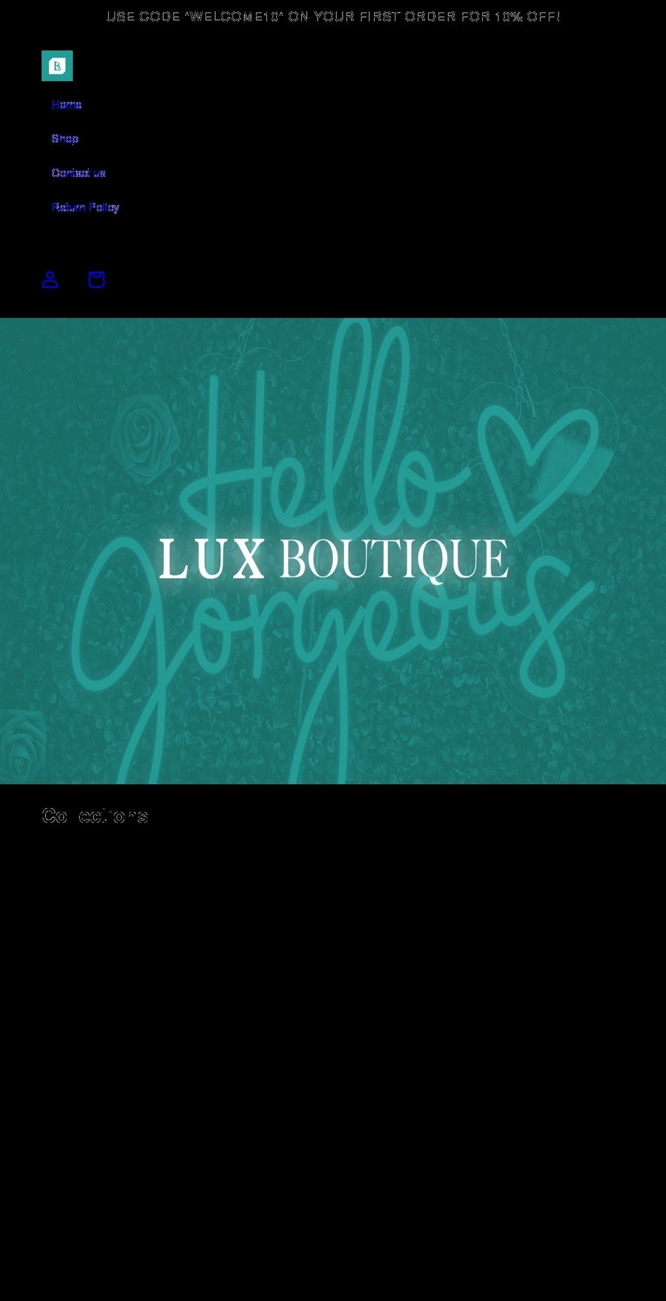 luxboutiquestc.com shopify website screenshot