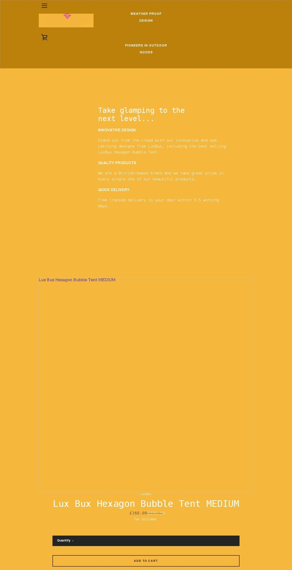 luxbux.co.uk shopify website screenshot