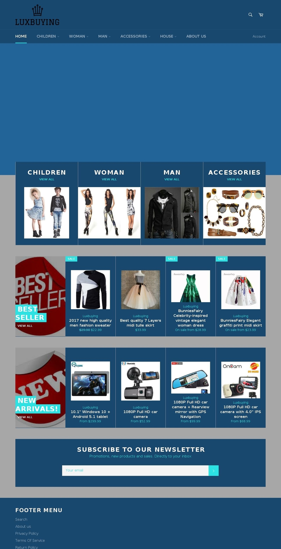 luxbuying.com shopify website screenshot
