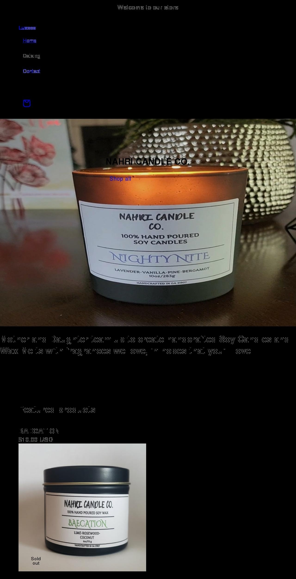 luxcco.com shopify website screenshot
