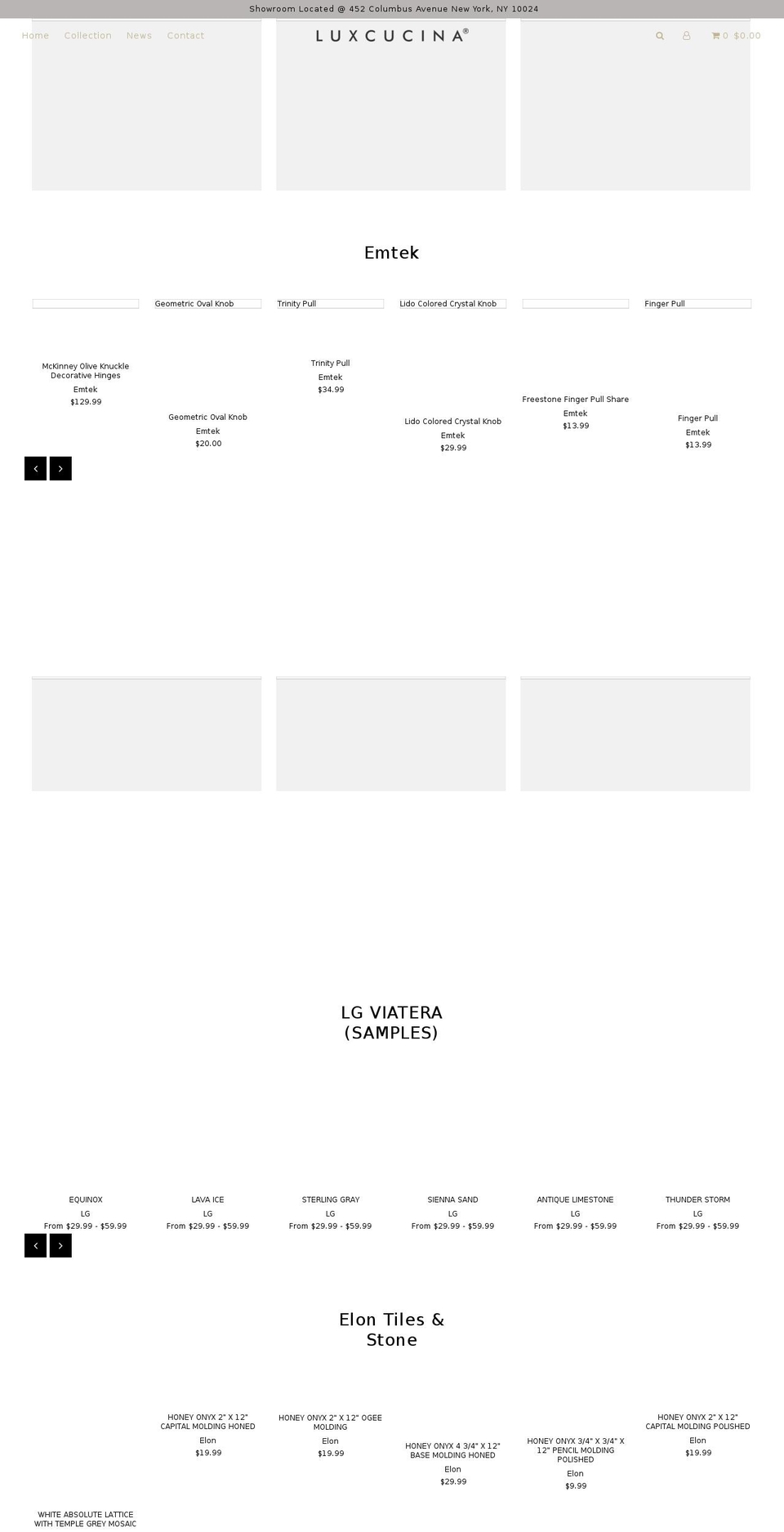 luxcucina.com shopify website screenshot