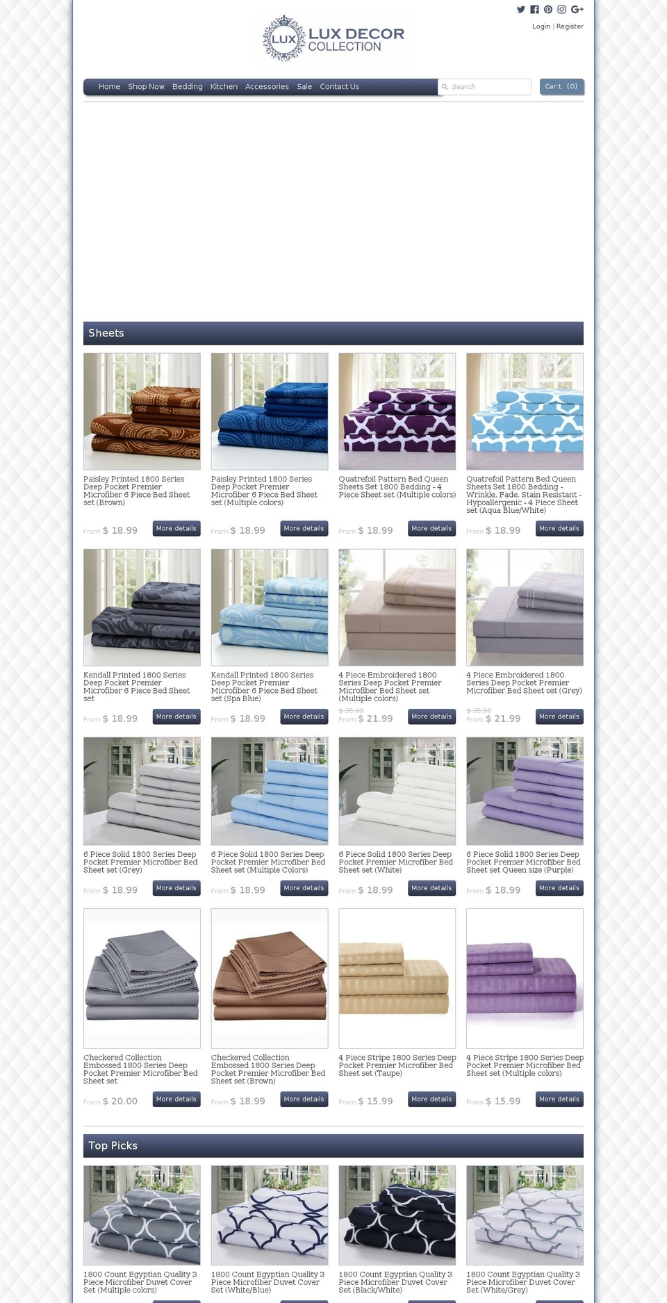 luxdecorcollection.com shopify website screenshot