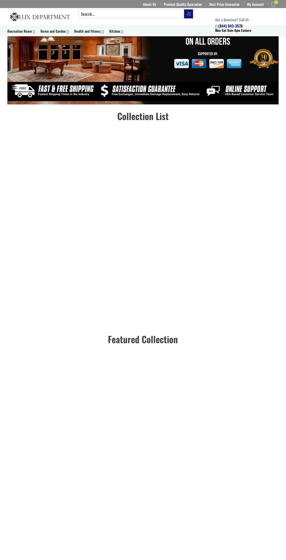 luxdepartment.com shopify website screenshot