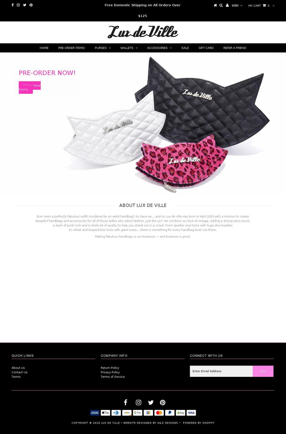 LuxDeville - Live Theme -- WH Shopify theme site example luxdeville.com