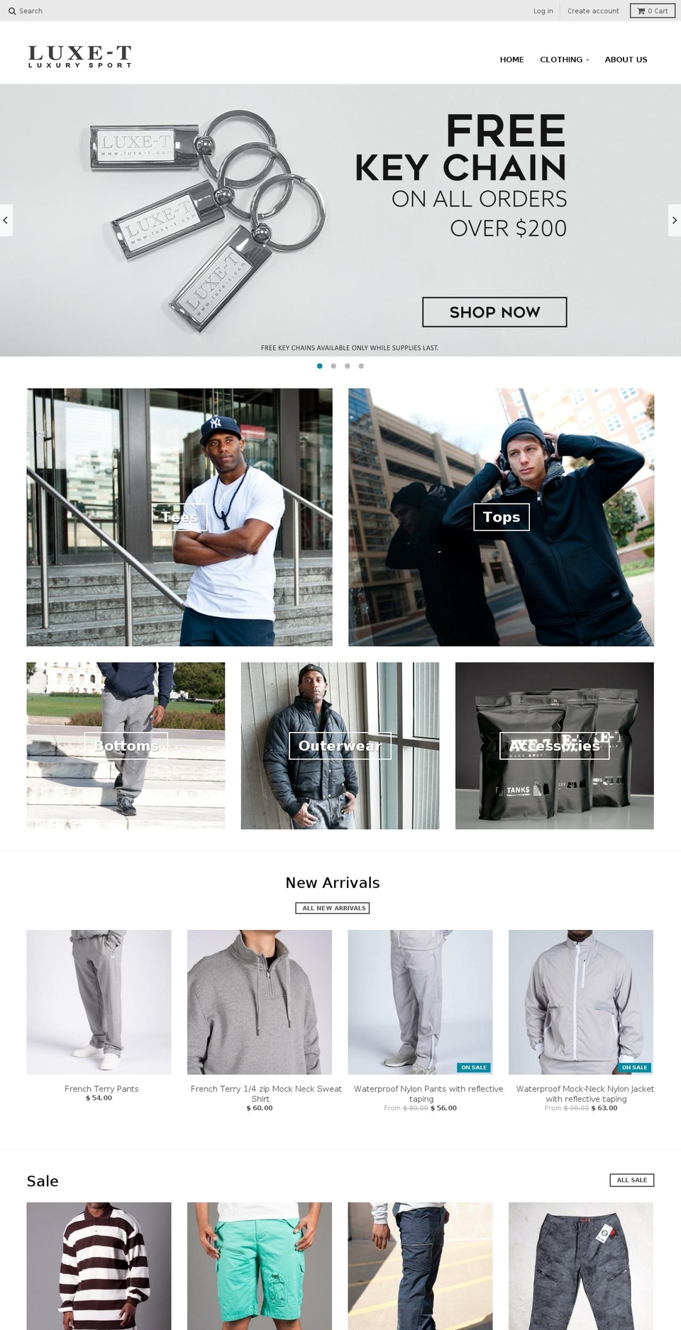 luxe-t.com shopify website screenshot