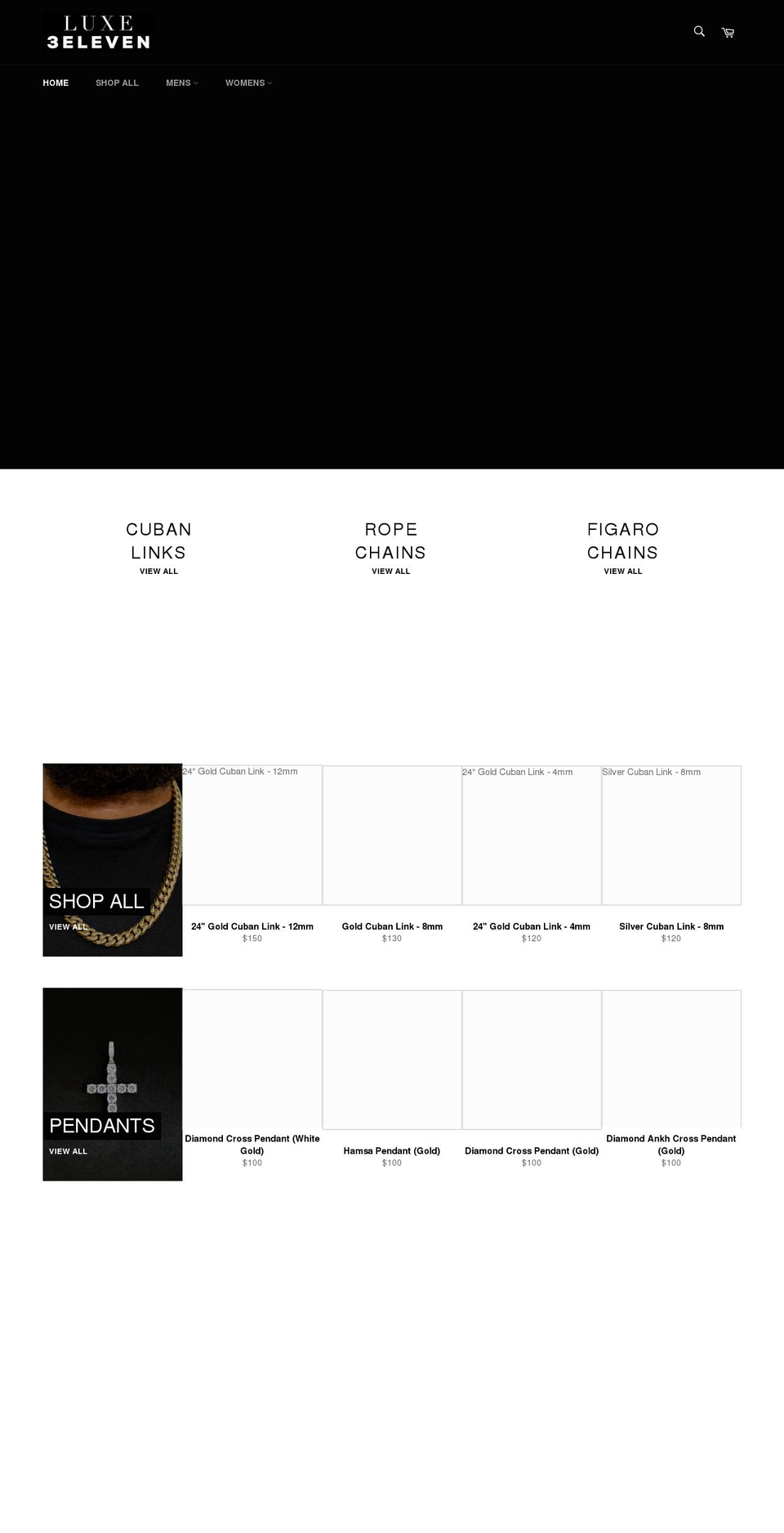 luxe3eleven.com shopify website screenshot