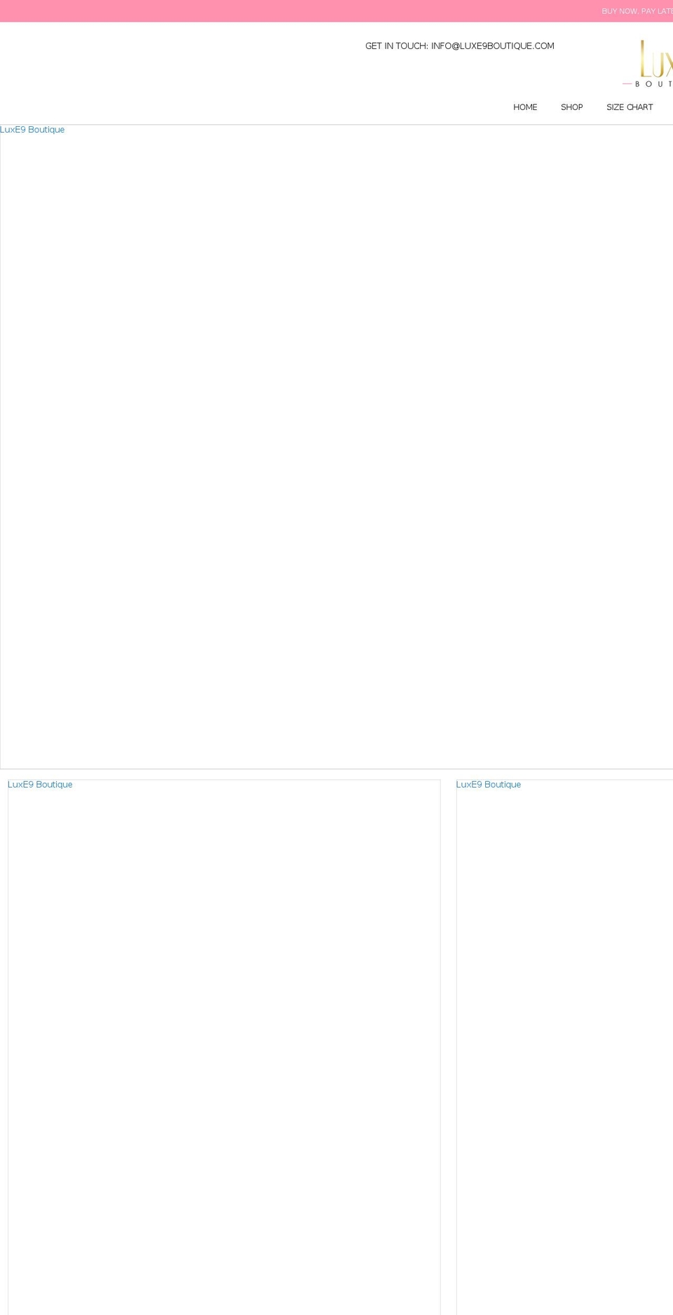 luxe9boutique.com shopify website screenshot