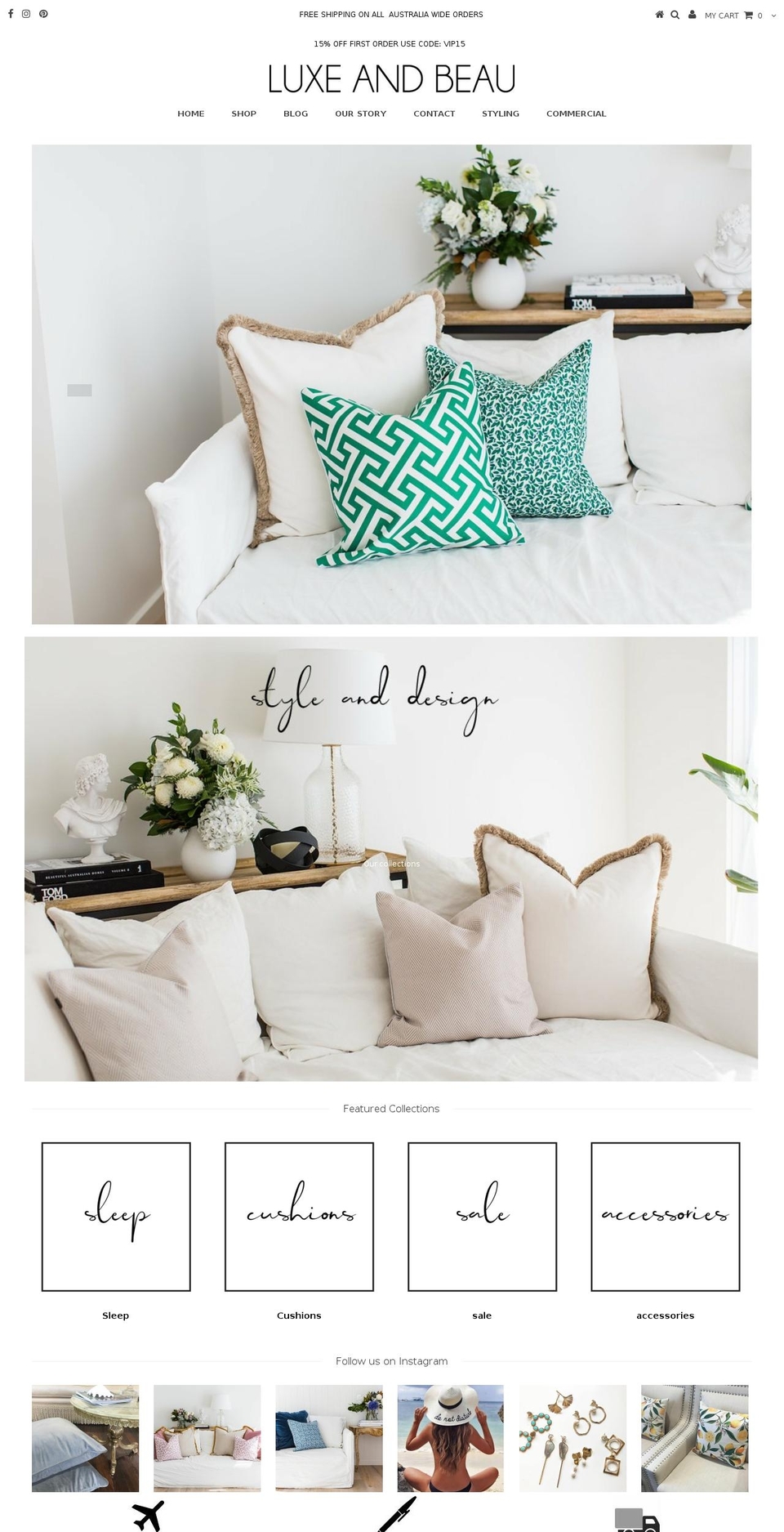 luxeandbeau.com — Shopify storefront screenshot