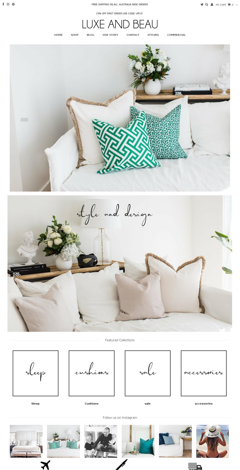 luxeandbeaudesigns.com shopify website screenshot