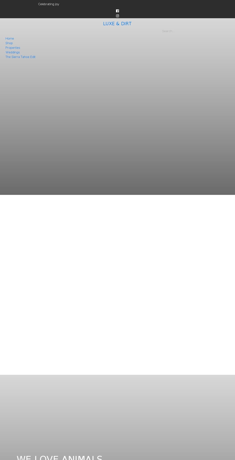 luxeanddirt.com shopify website screenshot