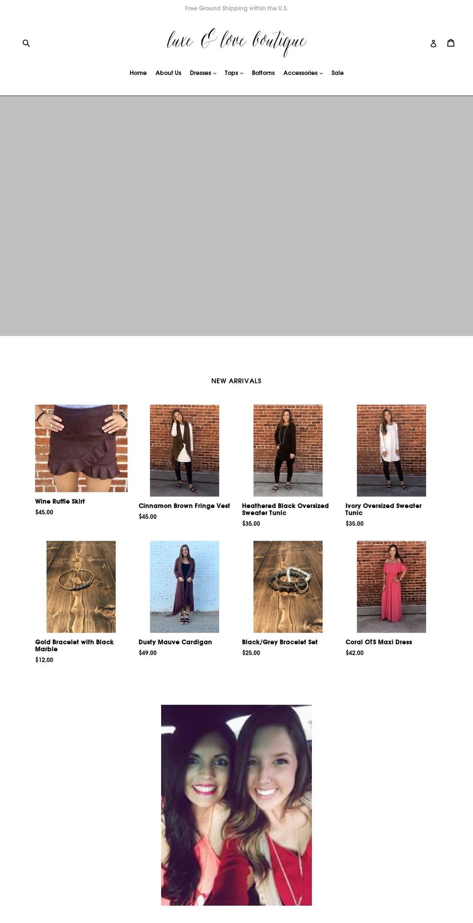 luxeandloveboutique.com — Shopify storefront screenshot