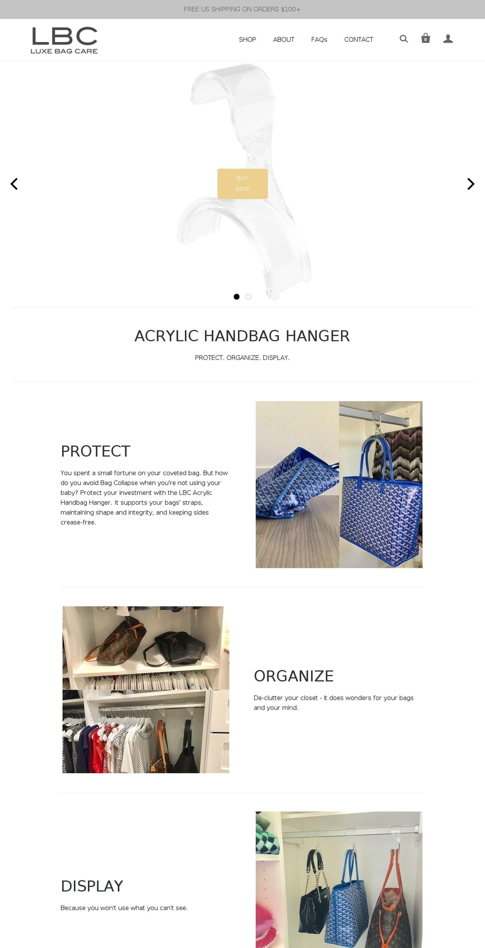 luxebagcare.com — Shopify storefront screenshot