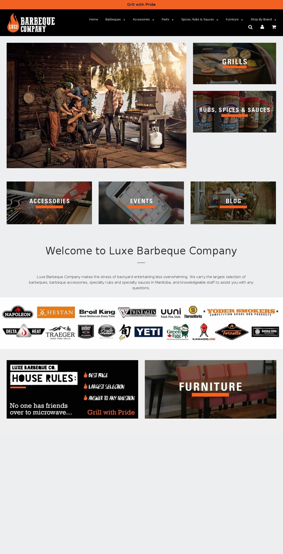 luxebarbecuecompany.com Shopify store