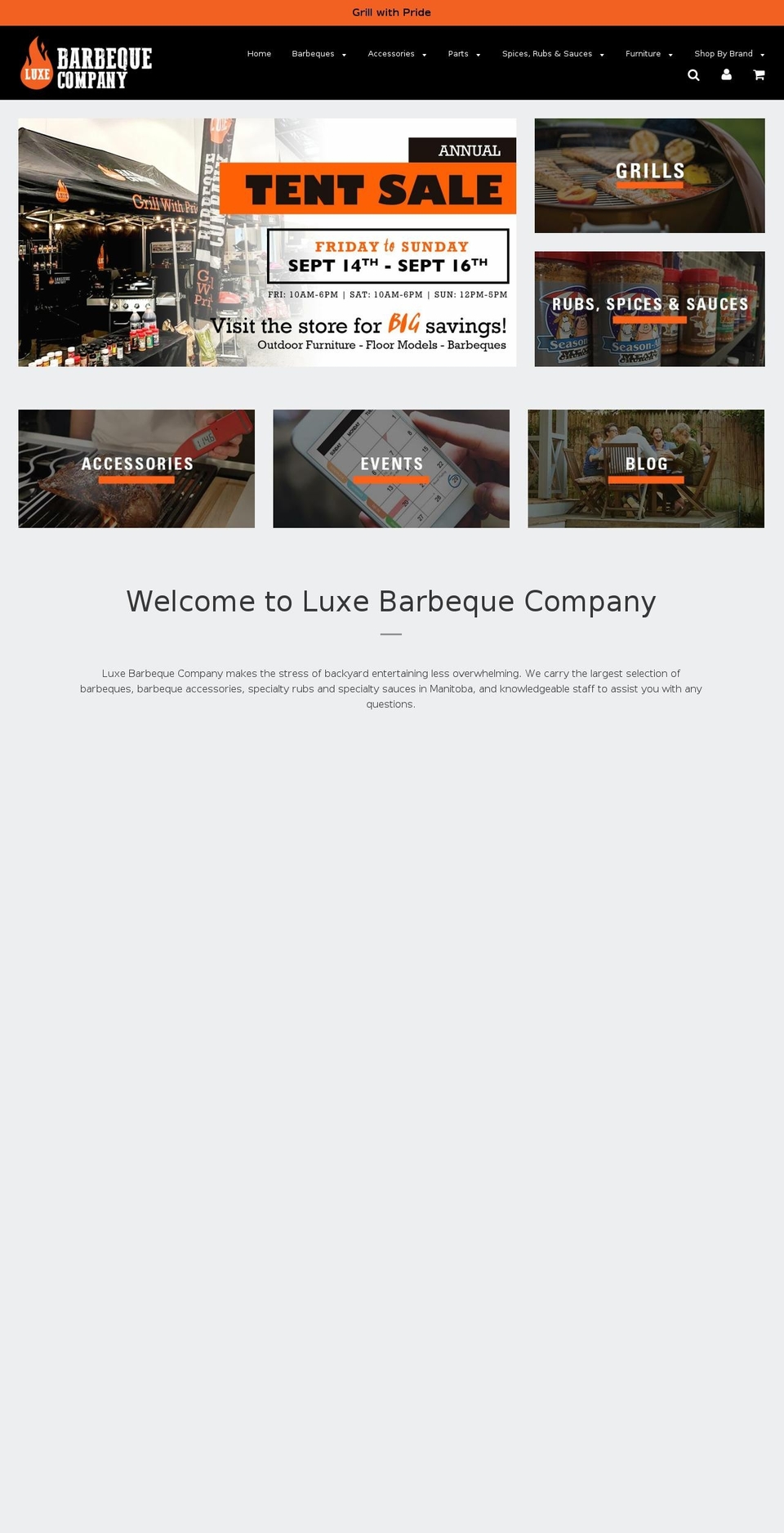 luxebarbequecompany.com Shopify store