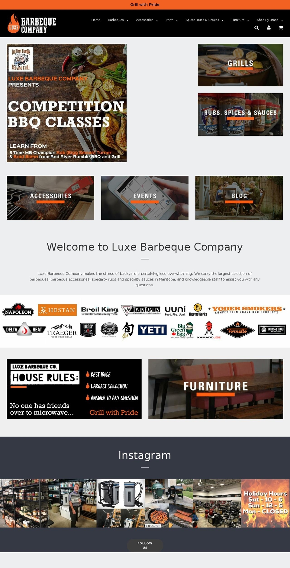 luxebbq.ca shopify website screenshot