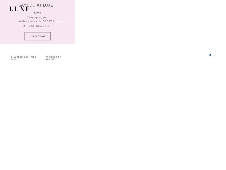 luxebridesmaids.co.uk shopify website screenshot