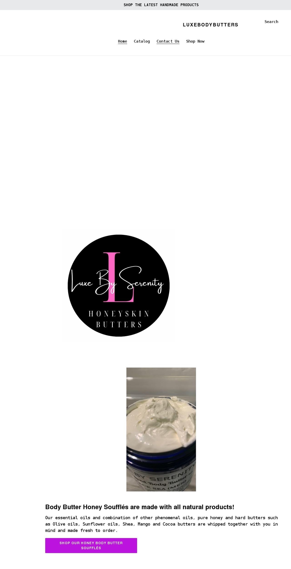 luxebyserenity.com shopify website screenshot