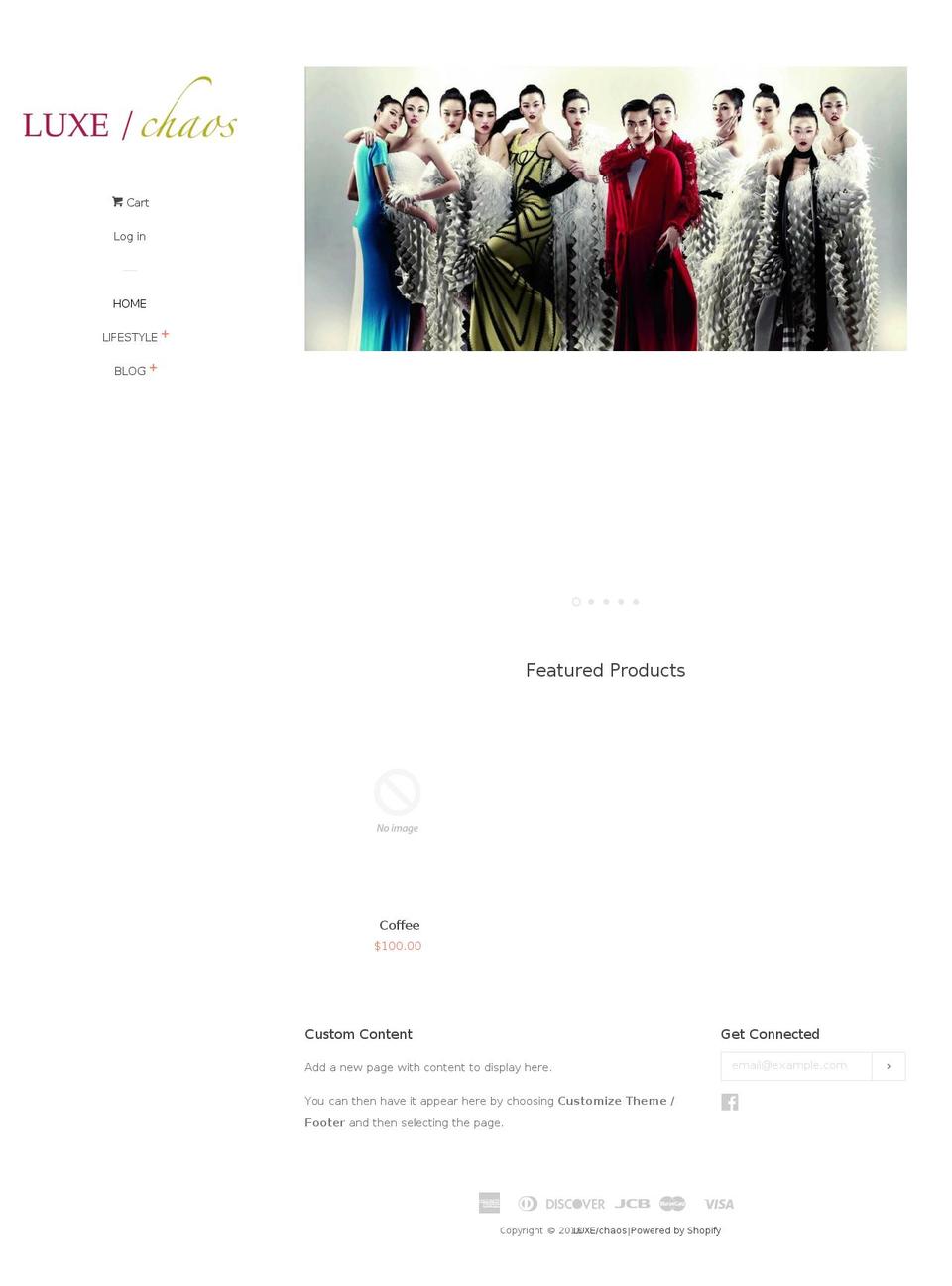 luxechaos.com — Shopify storefront screenshot