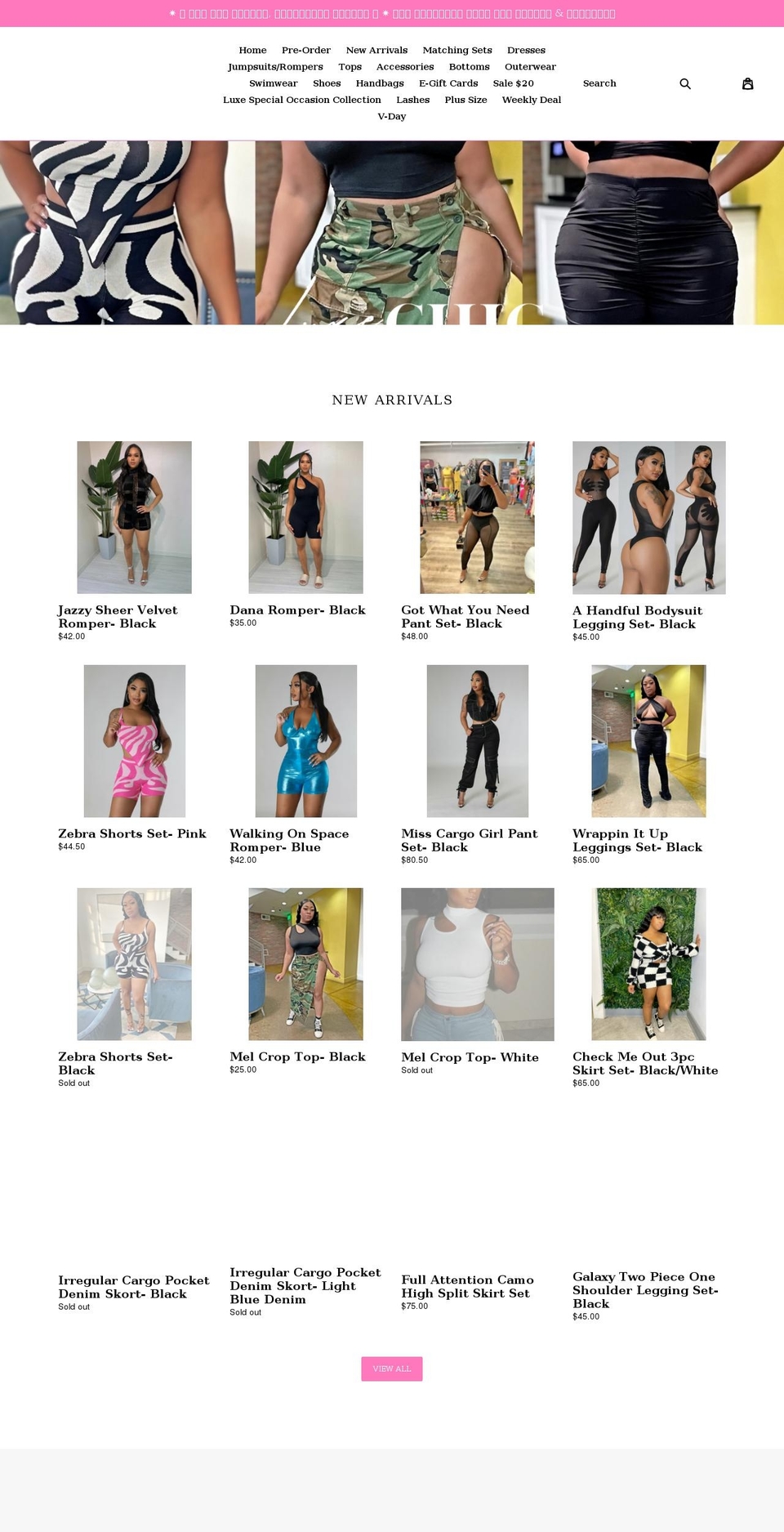 luxechiccouture.com — Shopify storefront screenshot