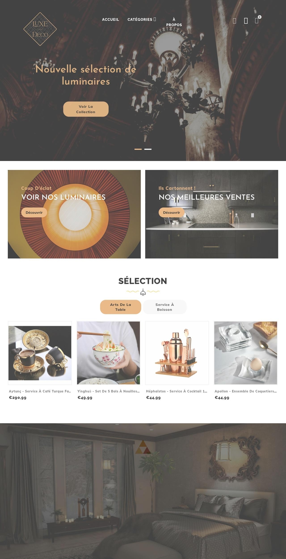 Intraart- Shopify theme site example luxedeco.fr