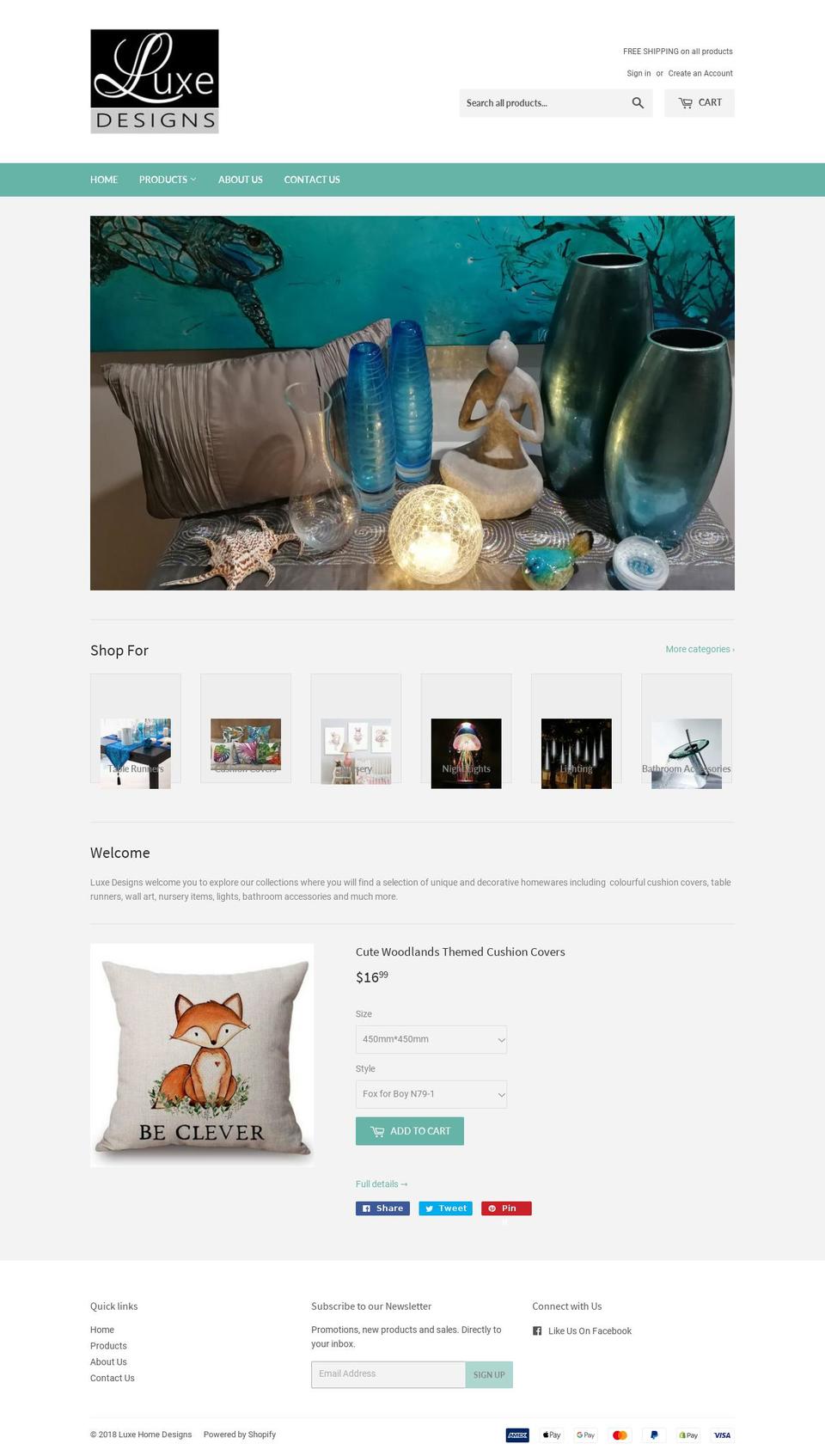luxedesigns.com.au shopify website screenshot