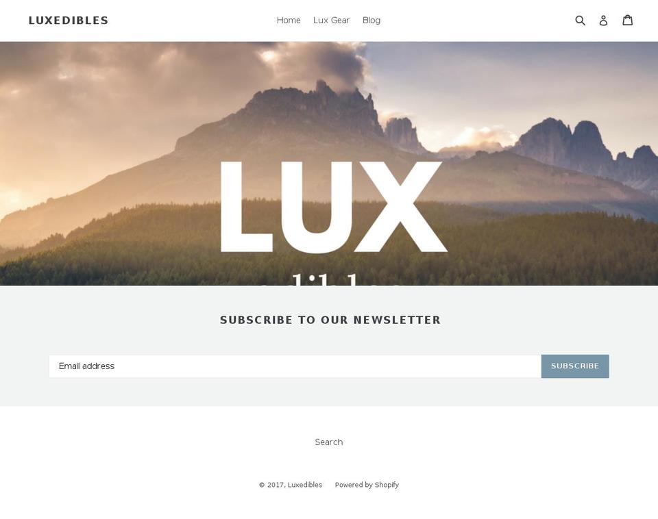 luxedibles.com shopify website screenshot