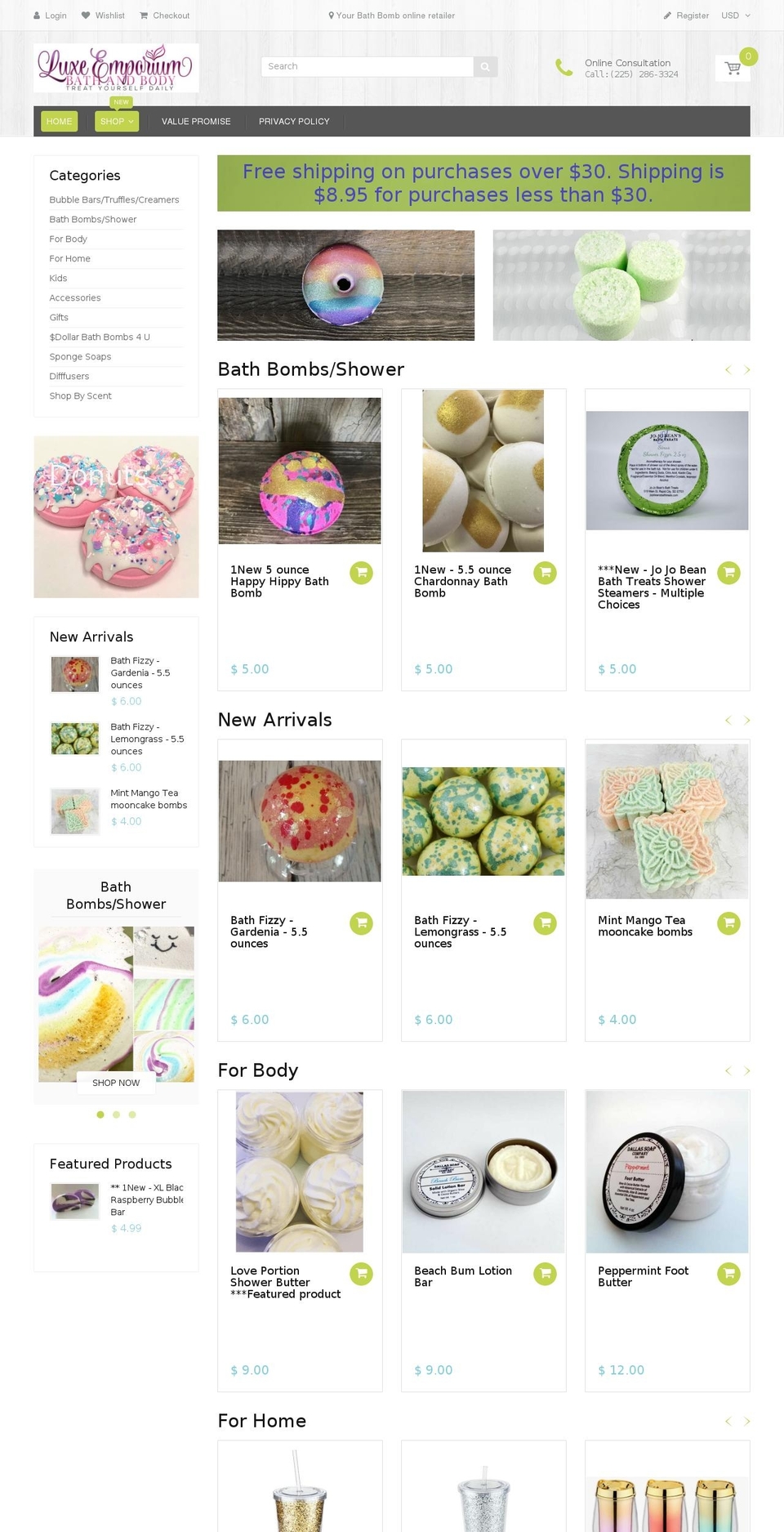 handy-shopify-theme-59 Shopify theme site example luxeemporiumbathbody.com